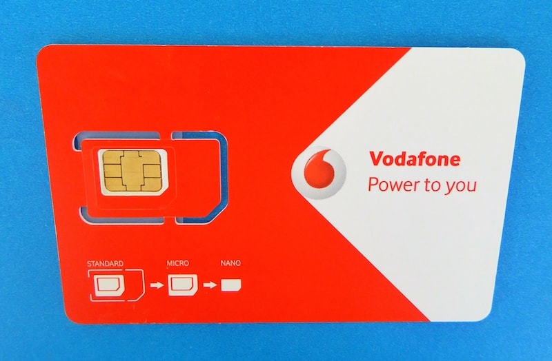 Vodafone-SIM - Packing Light Travel
