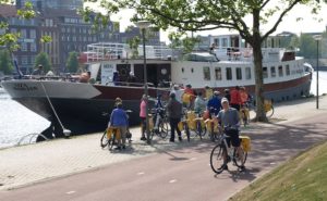 bikes-beside-barge-netherlands