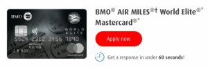 BMO-Air-Miles-World-Elite MasterCard-application