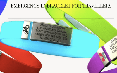 Emergency ID bracelet for travellers