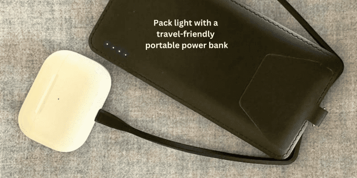 Pack light with a travel-friendly portable power bank