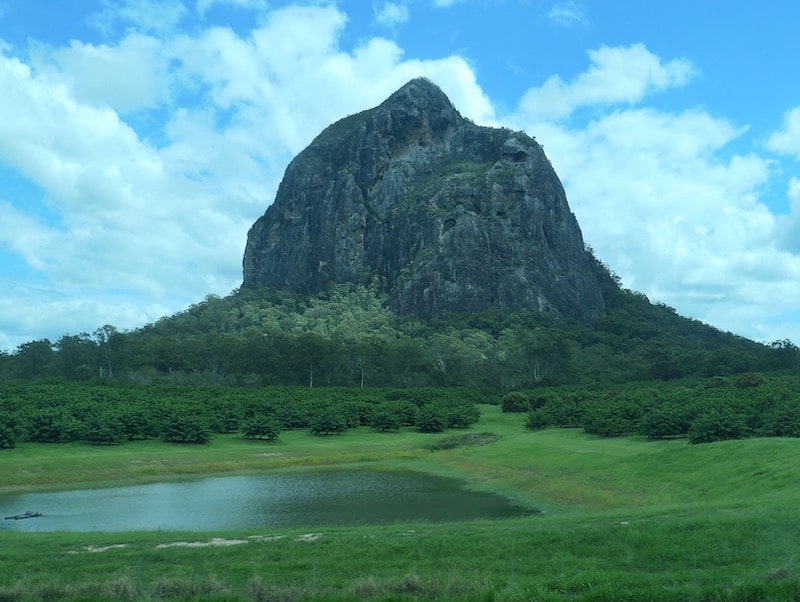 Glasshouse-Mountains-from-Spirit-of-Queensland-train