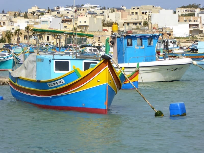 Malta-Marsaxlokk-fishing-boats