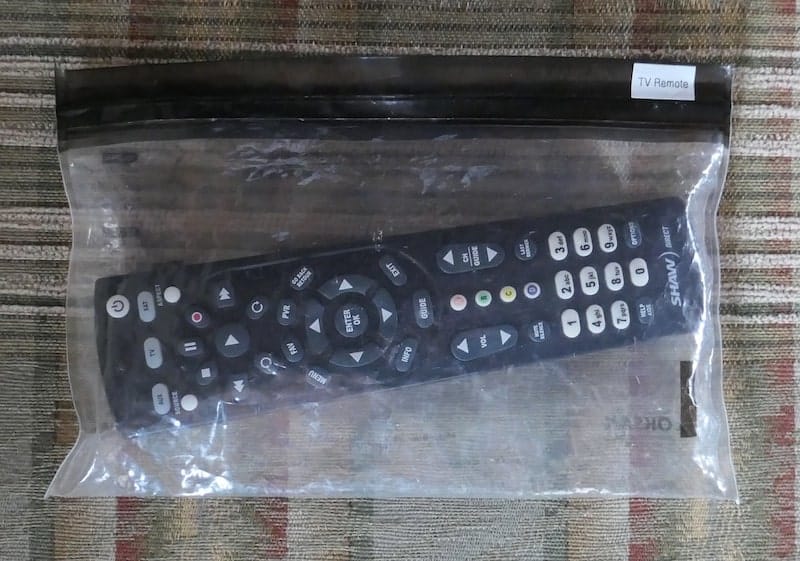 hotel-TV-remote-in-see-through-bag