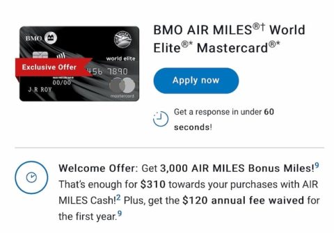 bmo air miles redeem