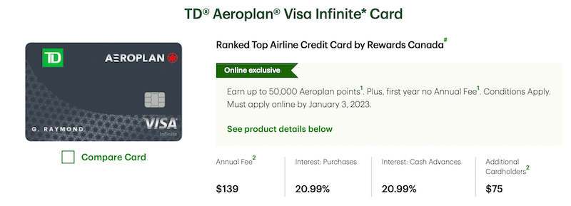 td-aeroplan-visa-infinite-2022-offer