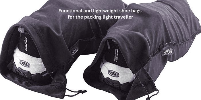 Functional lightweight shoe bags for packing light travel