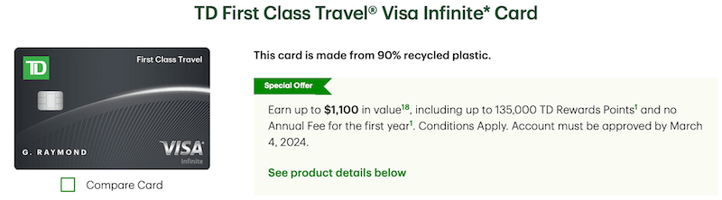 td-first-class-travel-visa-infinite-offer