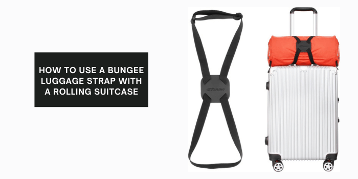 How to use a bungee luggage strap with a rolling suitcase