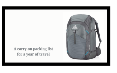 A detailed carry-on packing list for long-term travel